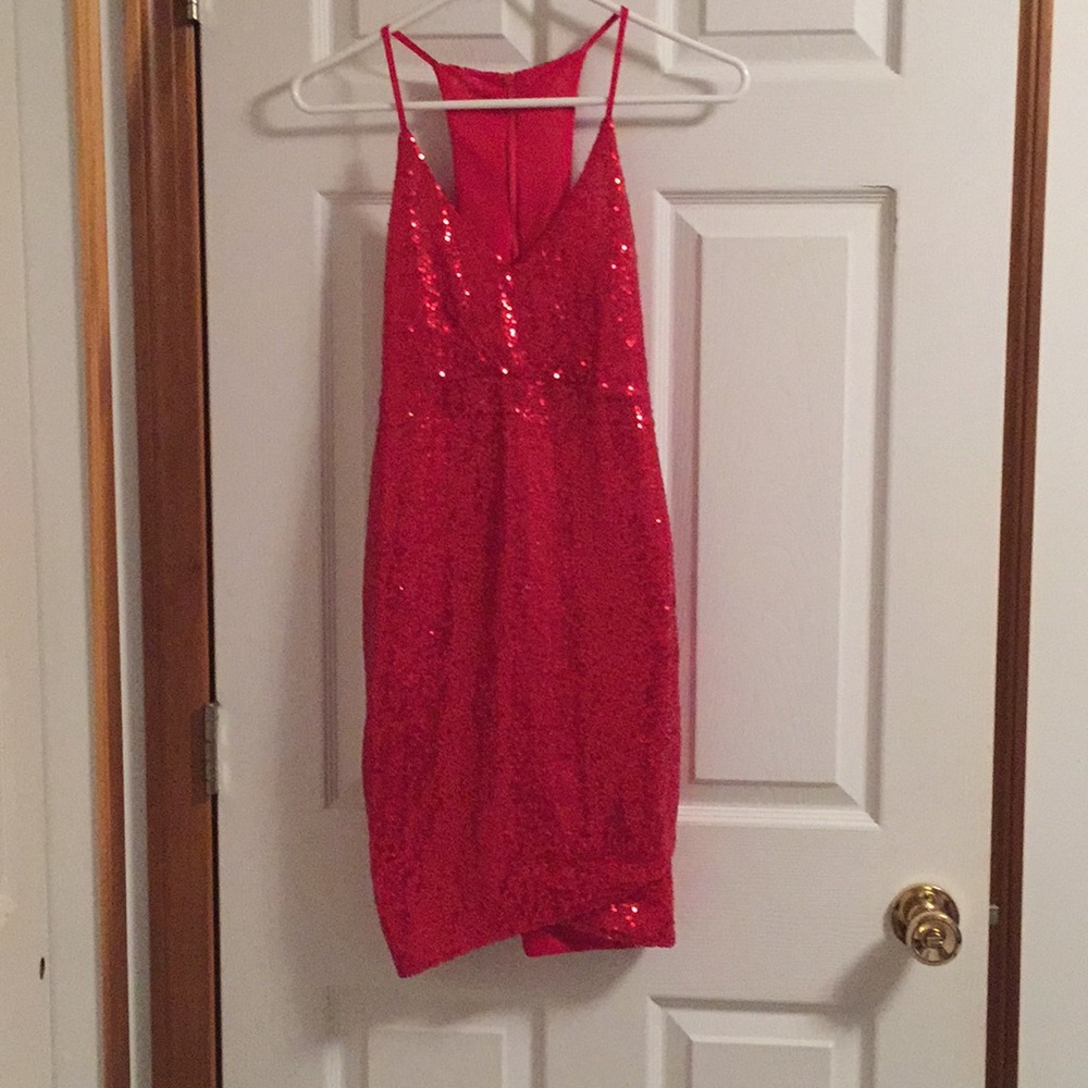 Red Sequin Dress